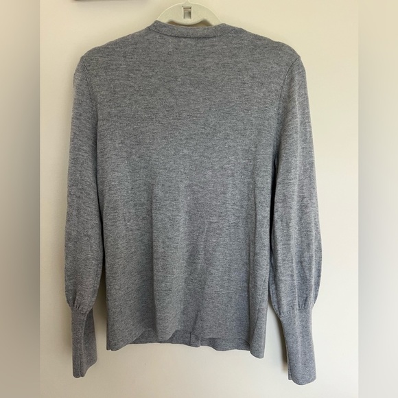 Sundance Afterlight Embroidered Cardigan Sweater Gray Merino Wool Size M - Picture 2 of 8